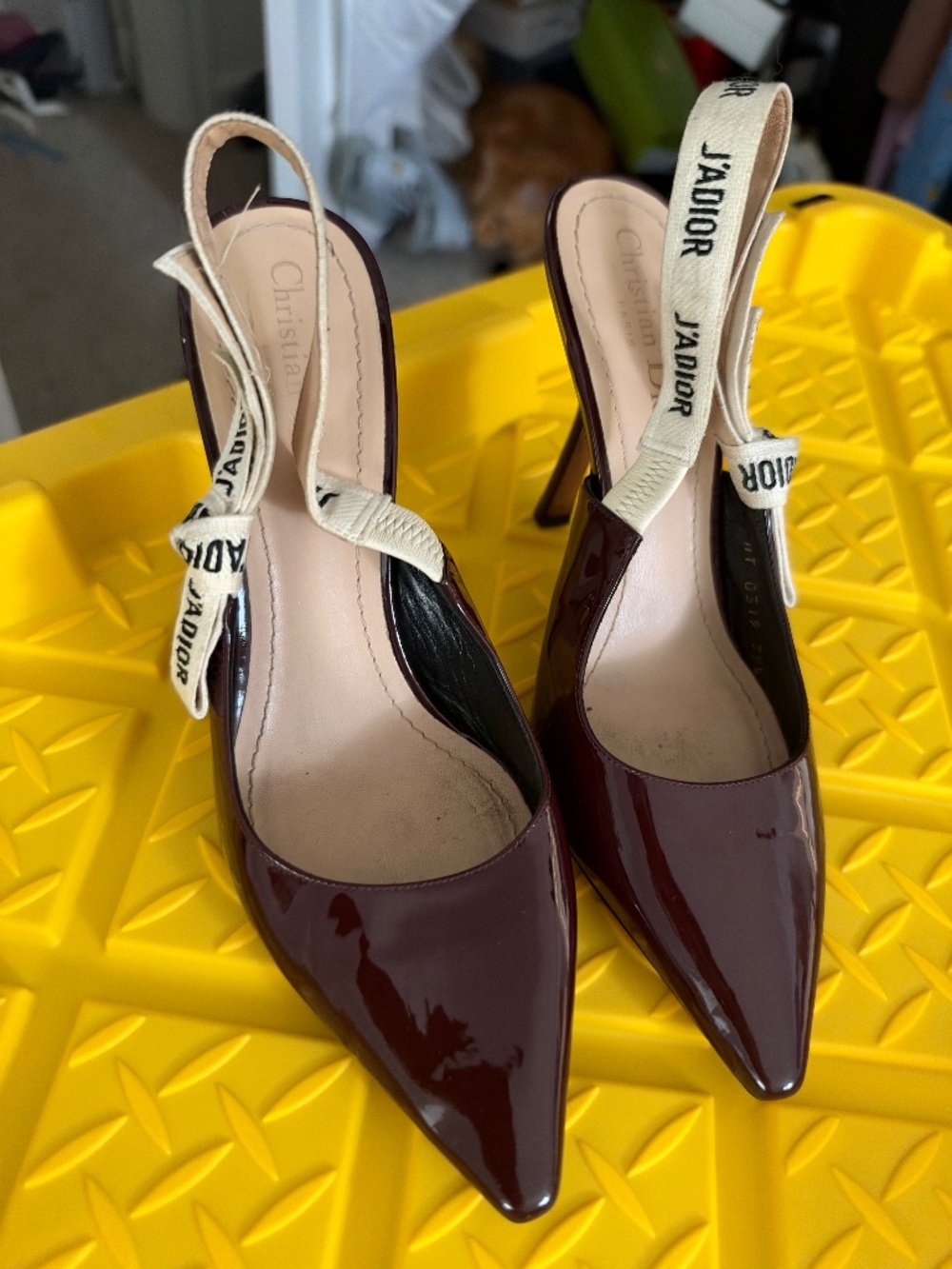 Dior burgandy heels